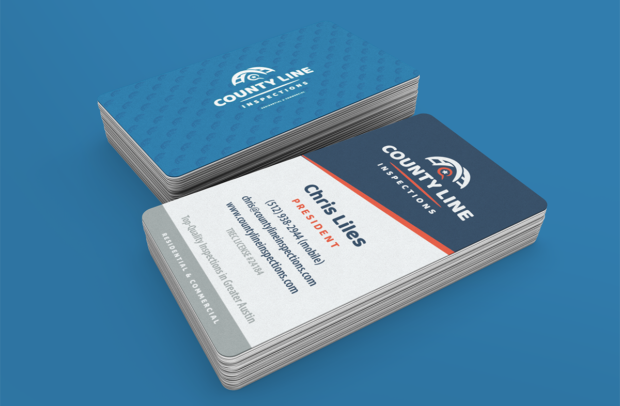 County Line Inspections Business Card Design